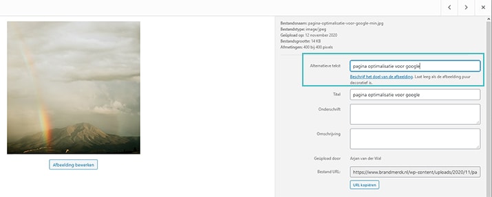 alt tag bij afbeeldingen