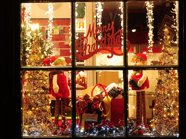 feestdagen etalage kerst