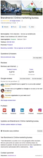 Google mijn bedrijf - Brandmerck