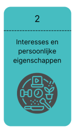 interesses en persoonlijke eigenschappen